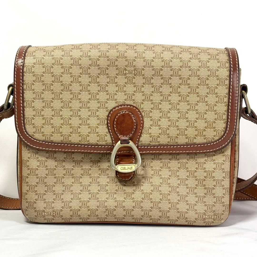 Rare Popular CELINE Macadam Pattern Shoulder Bag … - image 2