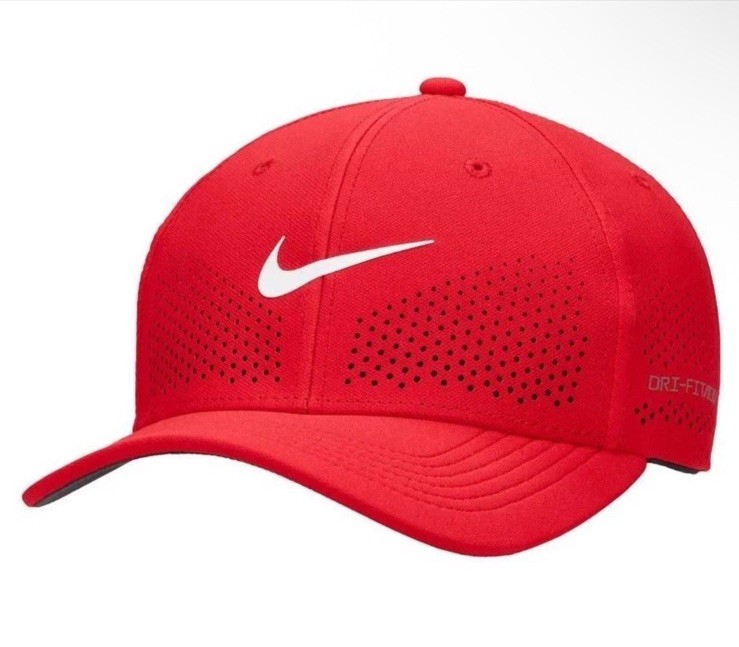 Nike Dri-FIT ADV Rise Structured Swoosh Flex Cap Red FB5633-657 Size M/L NWT
