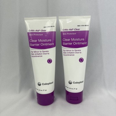 2 Pack Critic-Aid Clear Skin Protectant Moisture Barrier Ointment 2.5 Oz Each