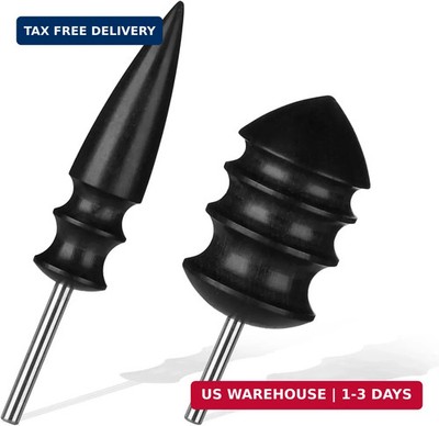 2PCS Leather Burnisher Bits, Leather Working Tools Leather Edge Burnish Kit Wood