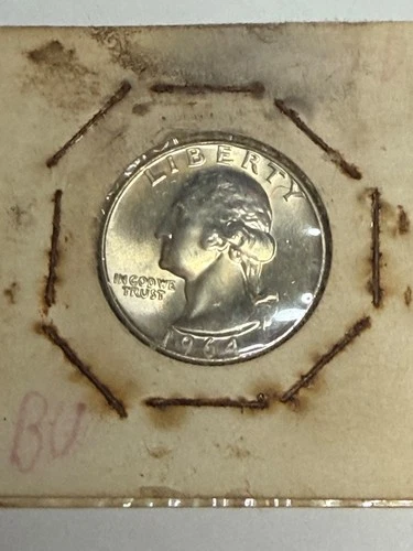 1962-D Silver Washington Quarter  .25 coin Gem Uncirculated Ratty Flip!! .900