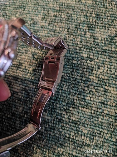 TISSOT Chronograph Quartz Watch Black Dial Silver Case 200m Battery Replaced - Picture 8 of 8