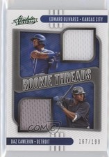 2021 Absolute Rookie Threads Duals Green 167/199 Daz Cameron Edward Olivares 6g3