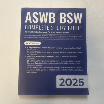 ASWB BSW Complete Study Guide 2025: Your Ultimate Resource for BS