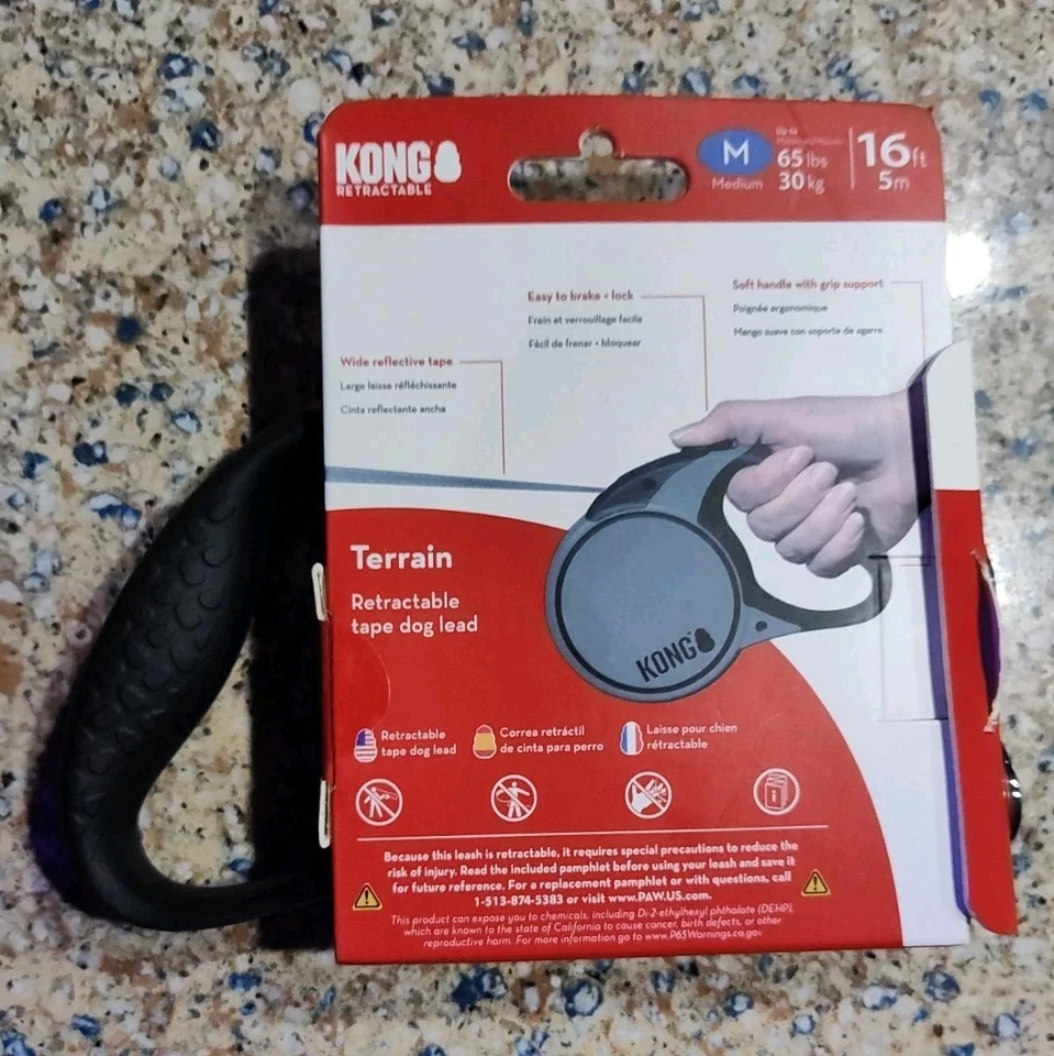 🔥 PAW  KONG 16' Retractable Terrain Dog Leash 4 MEDIUM Dogs (up to 65 Lbs) 🐕🔥 - Image 2 of 4