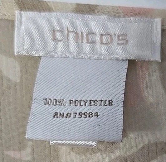 Chico's Mujer Bufanda Mantón Estampado Leopardo Beige. Tostado, rosa claro talla única Foto 3 de 4