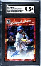 2023 Donruss Optic Luisangel Acuna ‘90 SGC 9.5 Auto Red Cracked Ice Prizm /23