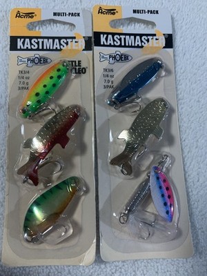 (LOT OF 2) ACME KASTMASTER  1/4oz. MULTIPLE COLORS AS SHOWN NIP