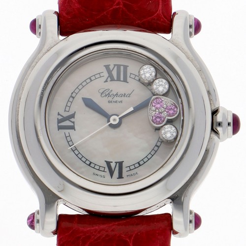 Chopard 27/8245-42 Happy Sport Quartz Stainless Steel Leather ...
