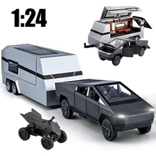 1:24 Cybertruck Touring Pickup Car RV Diecast Metal Model Car Toy Christmas Gift