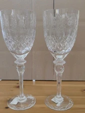 Set Of 2 Rogaska Gallia Crystal Wine Glasses 7 3/4"- Gorgeous