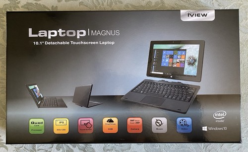 iView MAGNUS III 4G LTE, 10.1" Detachable Laptop, 4GB/64GB Windows 10 - Picture 1 of 7