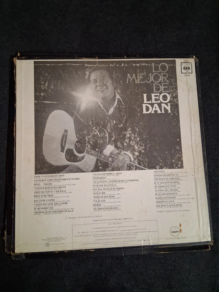 Leo Dan Box Set 3 Lps Lo Mejor De Leo Dan NM Rare Original 1964 1975 Argentina - Image 3 of 4