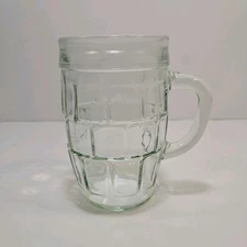 Vtg. Depression Glass BEER MUG Kvass Drinkware Soviet USSR Neman Glass, Rare 