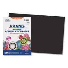 SunWorks® Construction Paper, 58 lbs., 12 x 18, Black, 50 Sheets/Pack