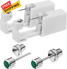 Ear Piercing Kit, Disposable Gun 316L Surgical Smaragd