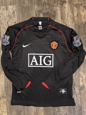 Nike Manchester United AIG Jersey #7 2007-2008 Ronaldo Away LS Champions patch