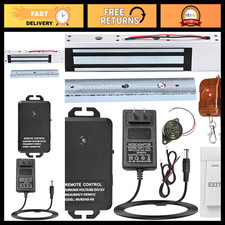 Magnetic Door Lock Kit - 600lbs Access Control System with Remote, DIY Smart Hom