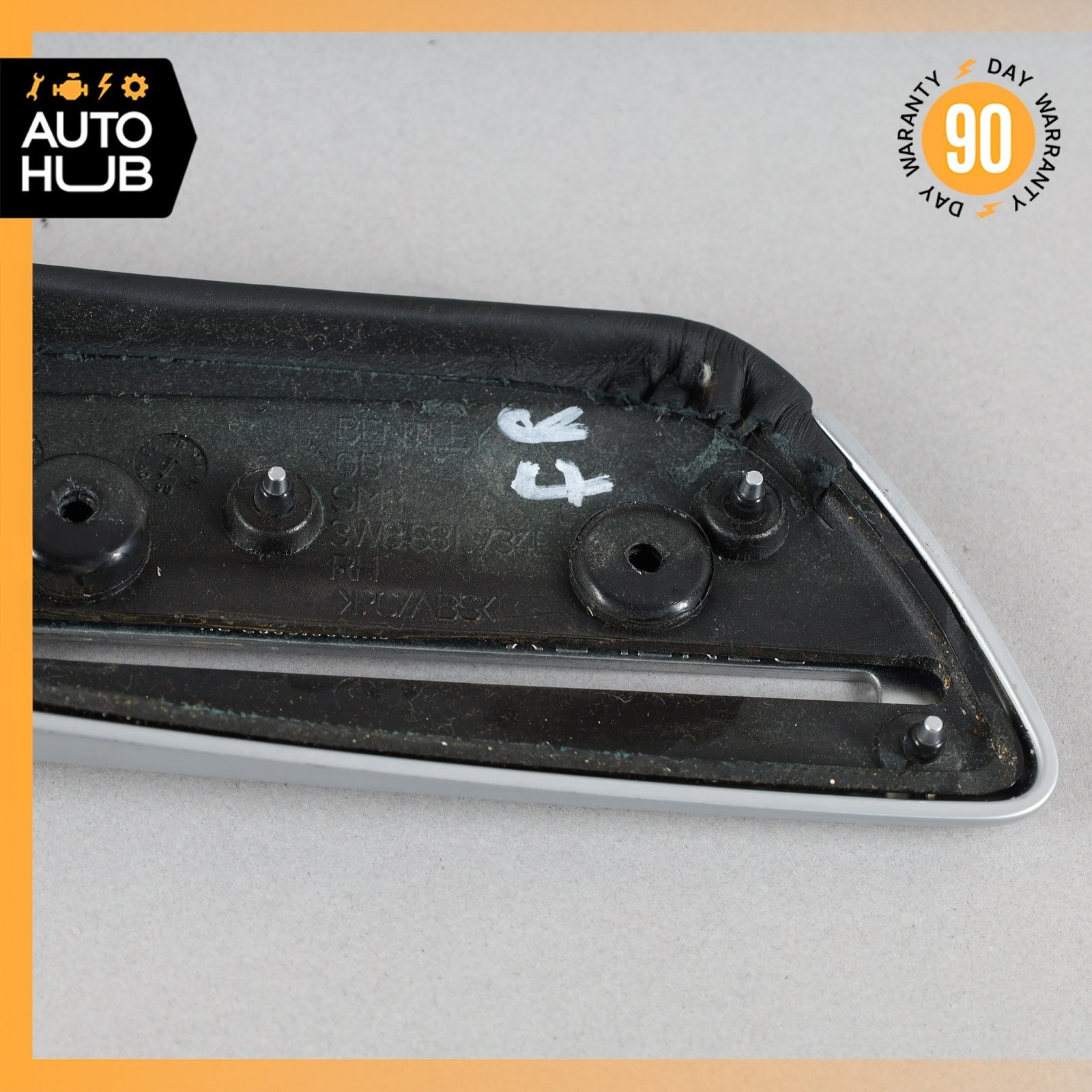 03-10 Bentley Continental GTC GT Right Side Seat Leather Trim w/ Switch OEM