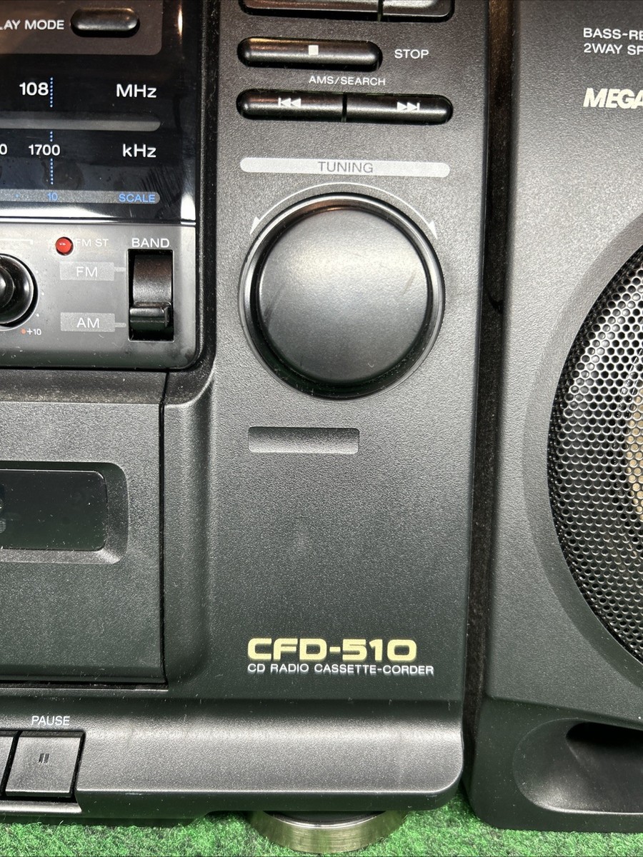 SONY CFD-510 Cassette/Tape AM/FM CD Player Radio Boombox Portable