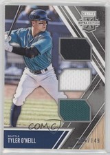 2017 Panini Elite Extra Edition Triple Materials Silver 6/149 Tyler O'Neill 04br