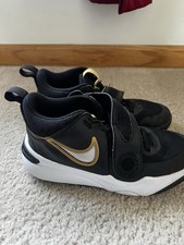 Nike Team Hustle D11 Low Shoes Sneakers Basketball  Black Metallic Gold US 4Y