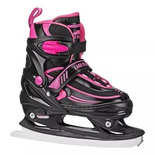 Lake Placid Summit Girl's Adjustable Ice Skate Black/Pink Small 10-13 