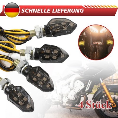 4X LED Motorrad Blinker Miniblinker Universal Roller Mit E-Prüfzeichen 12V