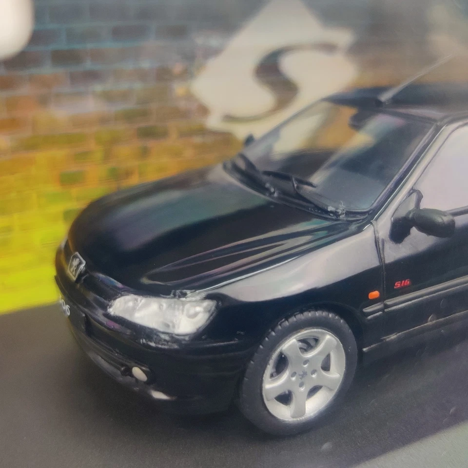 AUTO SOLIDA PEUGEOT 306 S16 NERO ONYX 1994 1:43 NUOVA SCATOLA S4311405 - Immagine 4 di 4