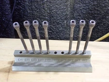 7 Bergeon Watchmakers Balance Screw Cutters Good 40 to 100 Swiss + Brass Holder