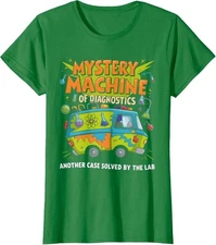 Funny Lab Week 2025 Retro Mystery Machine Diagnostics Ladies' Crewneck T-Shirt