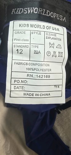 👔🔥Kids World of USA Boys Royal Blue Suit Set - Size 12 - Vest, Bow Tie & Pants - Picture 4 of 7