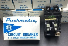 One (1) New Circuit Breaker Pushmatic P1515 15/15 Amp Two Single Pole Duplex @@