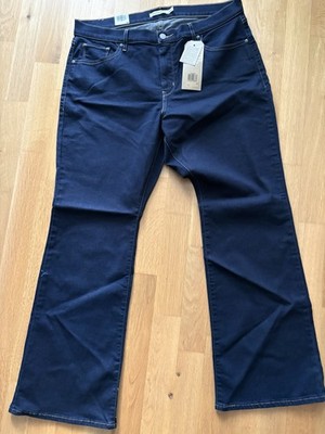 Levis Women Plus Size Classic Bootcut Jeans Size W16 S Dunkelblau Neu mit Etike