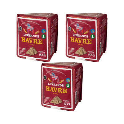   3x Leksands Knäcke Havretrekant Crispbread 200g | Oat Rye Swedish