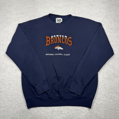 Vintage Denver Broncos NFL by Lee Sport Crewneck Sweater Blue Men's Size Medium
