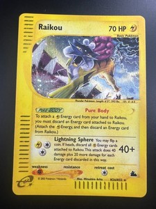 Raikou - H26/H32 - Pokemon Skyridge Holo Rare Card LP