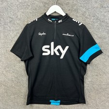 Rapha Shirt Mens Large Black Team SKY Supporters Fitted Jersey Cycling Top