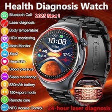 Smartwatch with heart rate, blood pressure, blood oxygen, ECG HRV analytics, NFC