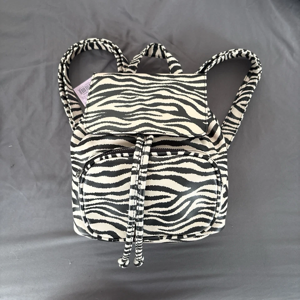 Mini mochila con estampado de cebra