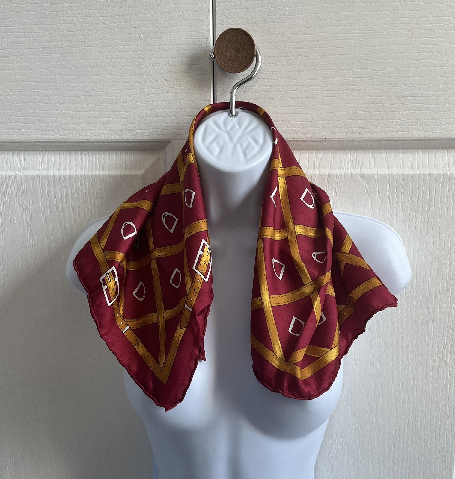 Jean Parel  Vintage Silk Scarf. 22x22.