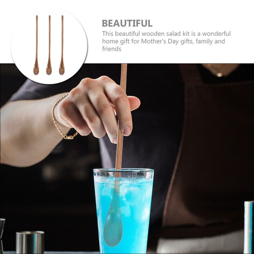 Cuchara de café de mango largo de 3 piezas cucharas para servir para agitador de buffet - Imagen 8 de 12