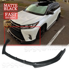 For Toyota Highlander 2017-2019 Matte Black Front Bumper Lip Spoiler Splitter For Toyota Highlander 2017-2019 Matte Black Front Bumper Lip Spoiler Splitter
