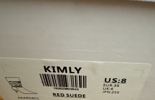 DREAM PAIRS Women's Red Suede High Heel Mid Calf Boots Size 8 M US Kimly - Picture 4 of 4