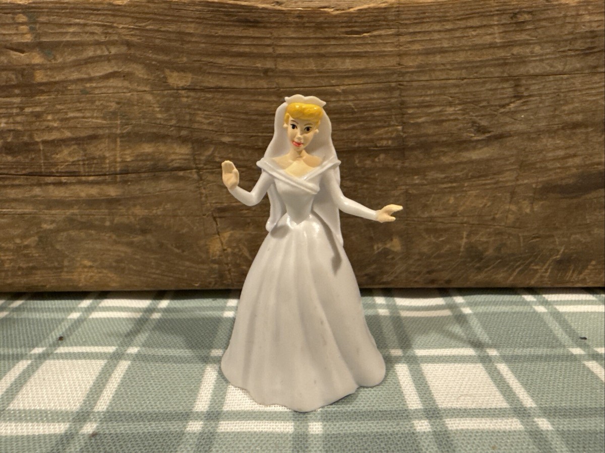 Disney Princess Cinderella As A Bride Wedding Gown Toy PVC Figure