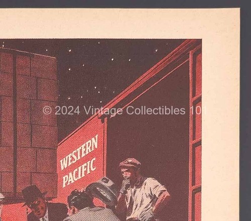 1957 Western Pacific California Zephyr Freight Train photo art decor vintage ad - Picture 4 of 8