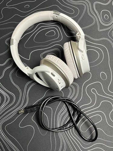 Audio-Technica ATH-S220BT Wireless On-Ear Headphones Headset - White Tested