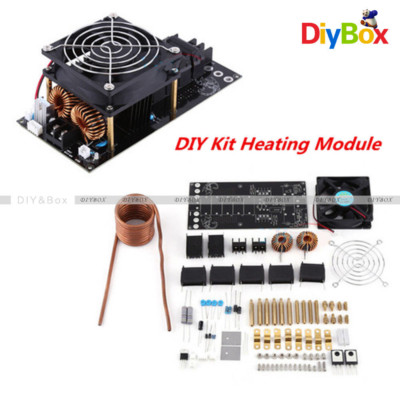 DC12-36V 1000W 20A ZVS Induction Heating Board Module Heater Cooling Fan DIY Kit