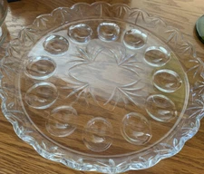 crystal deviled egg plate