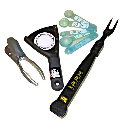 TruCook Thermo Fork,Measuring Spoon Set,Non-Slip Can Opener, Jar Opener Kitchen